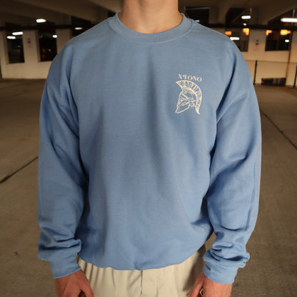 Essential Spartan Crewneck in Carolina Blue